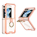 For Samsung Galaxy Z Flip5 GKK MagSafe Airbag Hinge Shockproof Phone Case with Ring Holder(Orange)