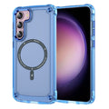 For Samsung Galaxy S23 5G Skin Feel TPU  PC MagSafe Magnetic Phone Case(Transparent Blue)