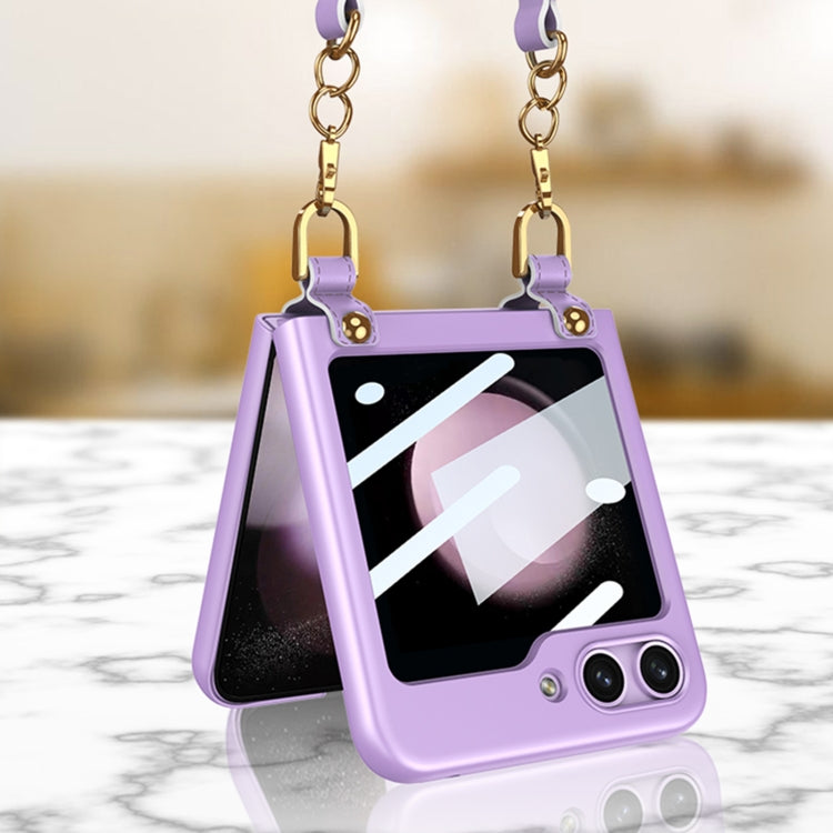 For Samsung Galaxy Z Flip5 GKK Ultra-thin Handbag Phone Case(Purple)
