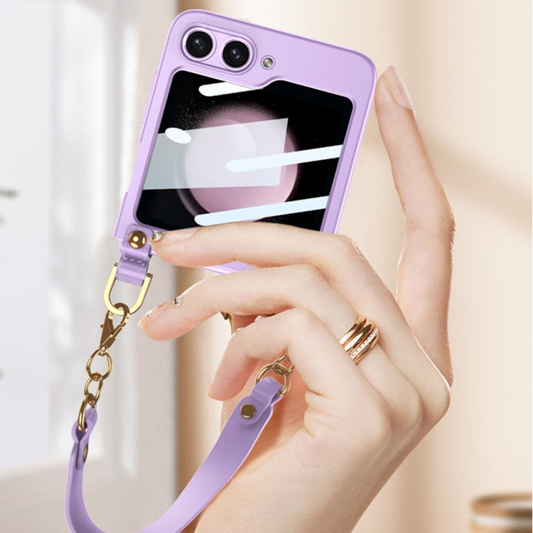 For Samsung Galaxy Z Flip5 GKK Ultra-thin Handbag Phone Case(Purple)
