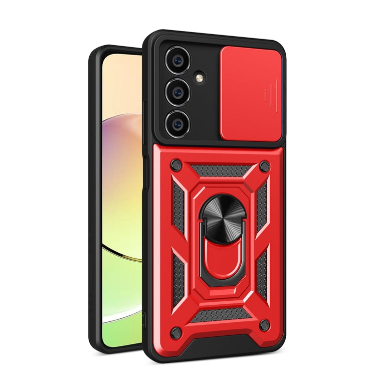 For Samsung Galaxy S23 FE 5G Sliding Camera Cover Design TPU Phone Case(Red)