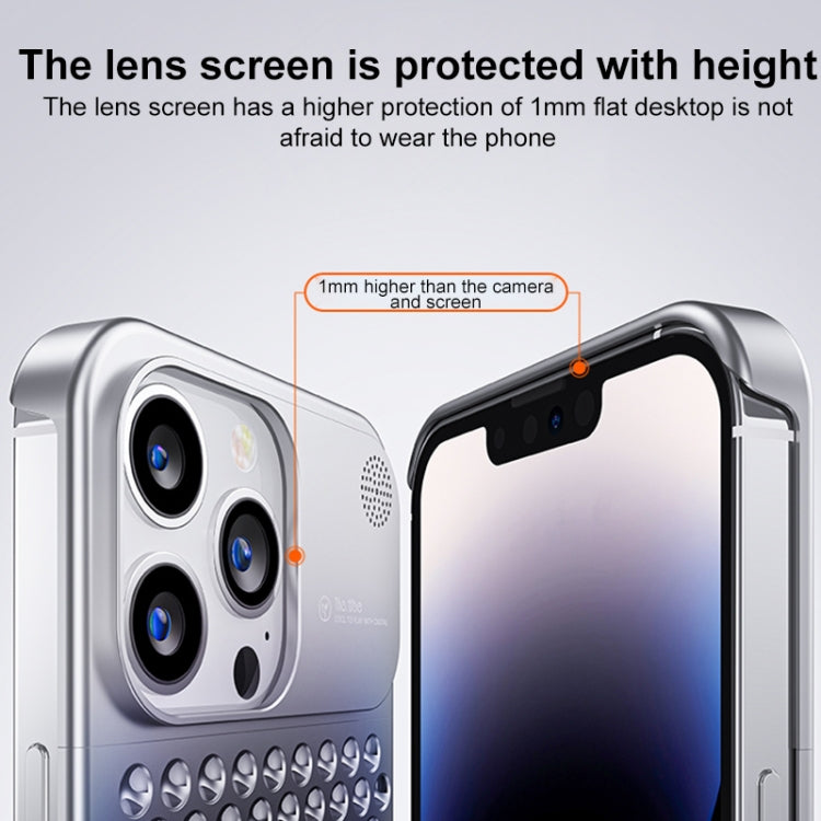 For iPhone 13 Pro Max Aromatherapy Aluminum Alloy Cooling Phone Case(Grey)