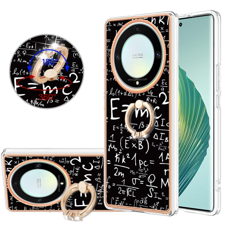 For Honor X9a / Magic5 Lite Electroplating Dual-side IMD Phone Case with Ring Holder(Equation)