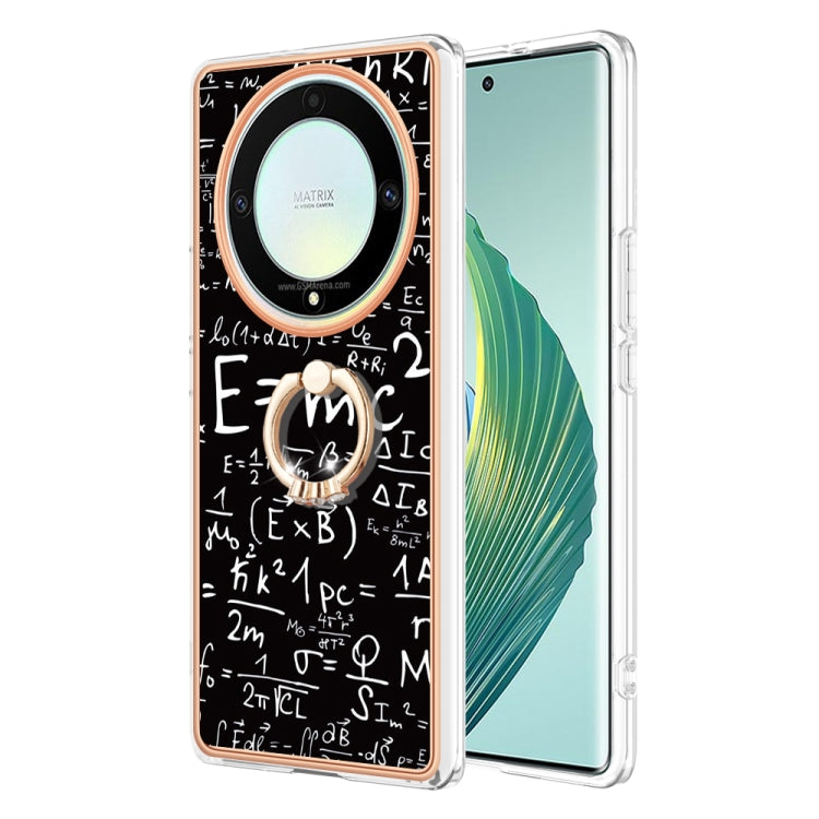 For Honor X9a / Magic5 Lite Electroplating Dual-side IMD Phone Case with Ring Holder(Equation)
