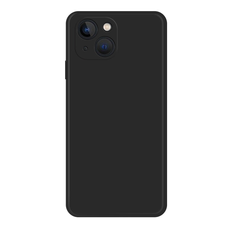 For iPhone 15 Plus Imitation Liquid Silicone Phone Case(Black)