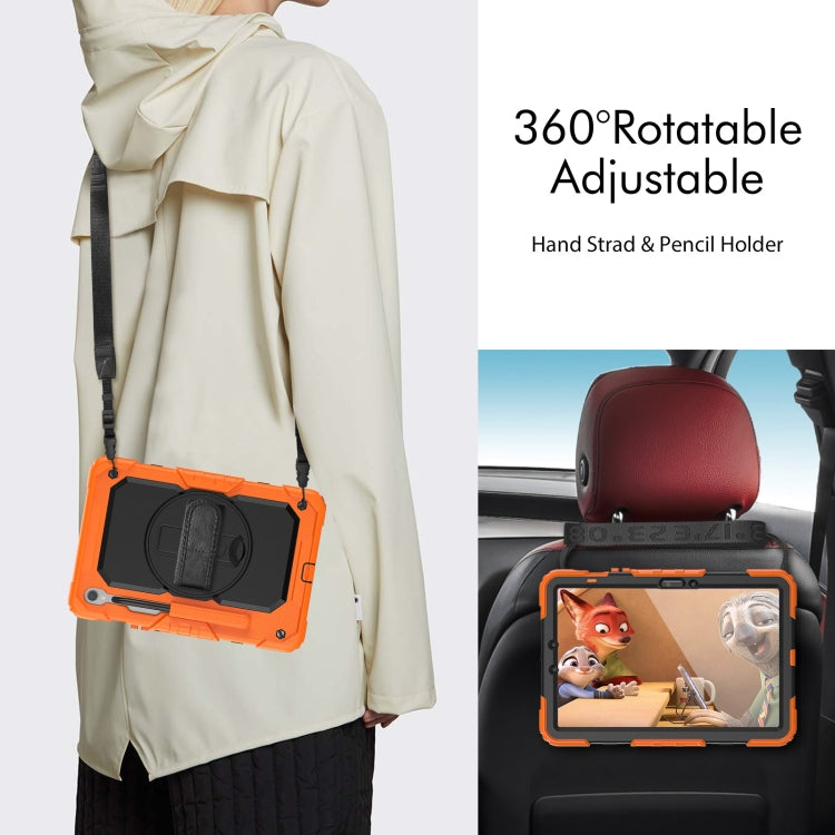 Lucky Wheel Grip Silicone Hybrid PC Tablet Case with Shoulder Strap, For Samsung Galaxy Tab S8 / S7