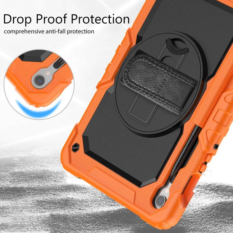 Lucky Wheel Grip Silicone Hybrid PC Tablet Case with Shoulder Strap, For Samsung Galaxy Tab S8 / S7