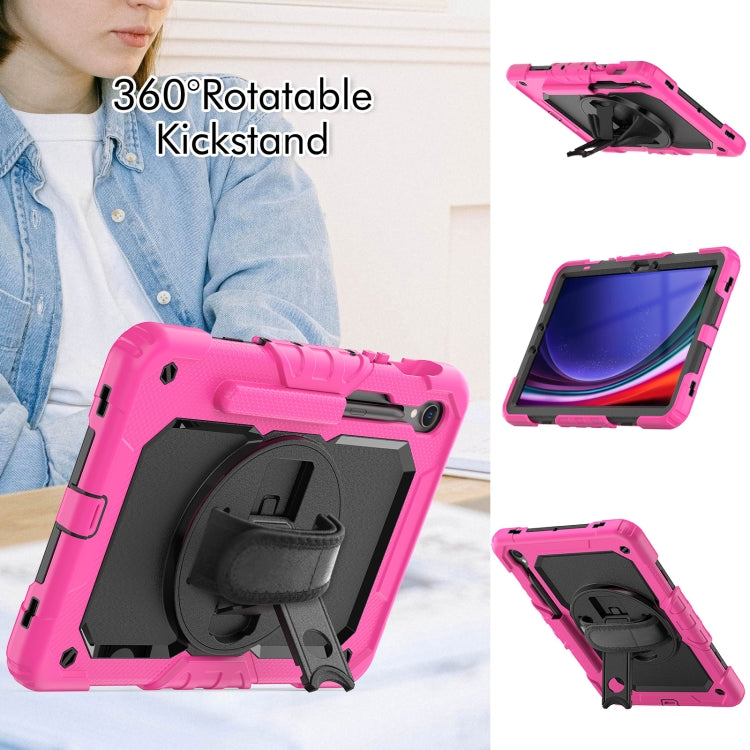 Lucky Wheel Grip Silicone Hybrid PC Tablet Case with Shoulder Strap, For Samsung Galaxy Tab S8 / S7