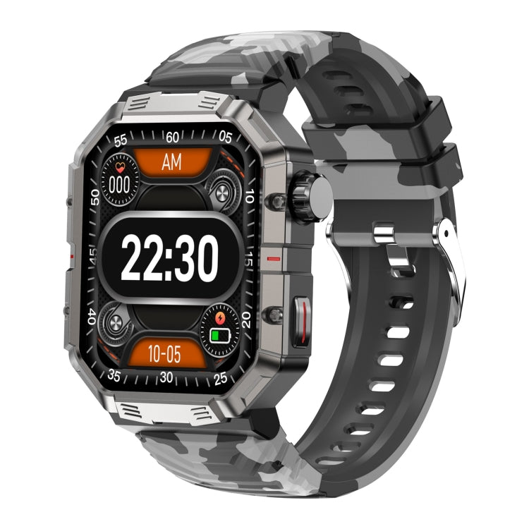HAMTOD GW55 2.02 inch Screen IP68 Waterproof Smart Watch, Support Bluetooth Call / Heart Rate(Silver Frame)