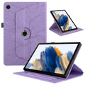 For Samsung Galaxy Tab A8 10.5 Tree Life Embossed Rotation Leather Smart Tablet Case(Purple)