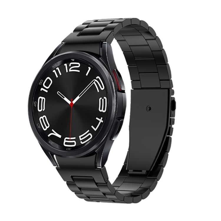 For Samsung Galaxy Watch 6 Three Strains Metal Watch Band(Black)