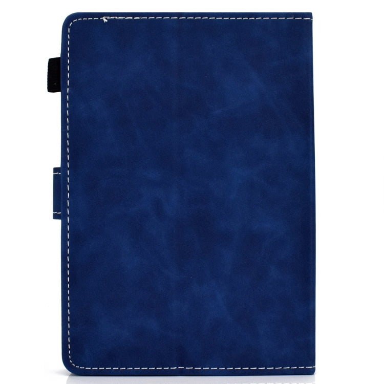 For 10 inch Tablet PC Universal Cowhide Texture Horizontal Flip Leather Case with Holder & Card Slots & Pen Slot(Blue)