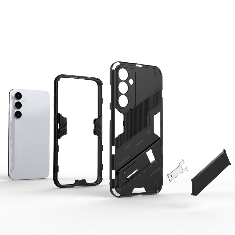 For Samsung Galaxy S23 FE 5G Punk Armor 2 in 1 PC + TPU Shockproof Phone Case with Invisible Holder(Red)