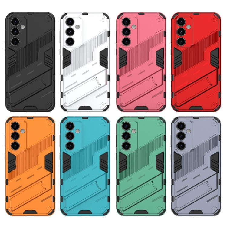 For Samsung Galaxy S23 FE 5G Punk Armor 2 in 1 PC + TPU Shockproof Phone Case with Invisible Holder(Red)