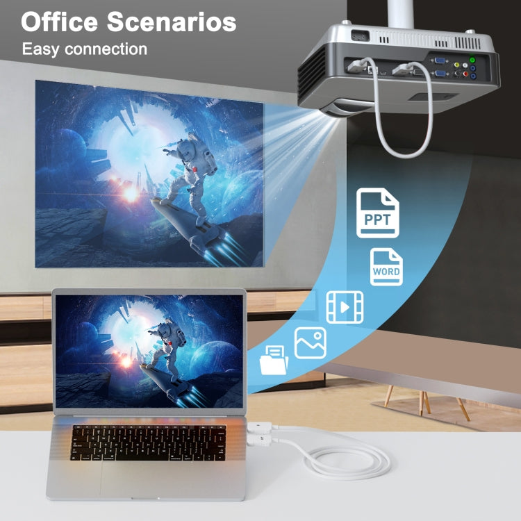 THT-020-8-1 4 in 1 HDMI Transmitter Wireless Screen Sharer Set(White)
