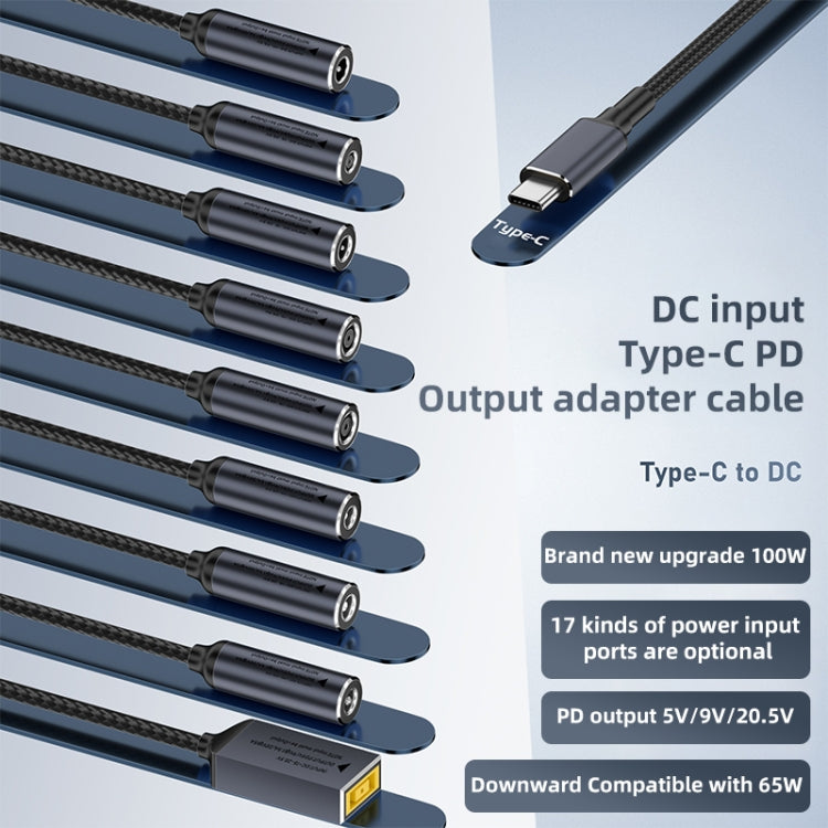 Lenovo Big Square Female to USB-C / Type-C Male 100W Computer Charging Adapter Connector
