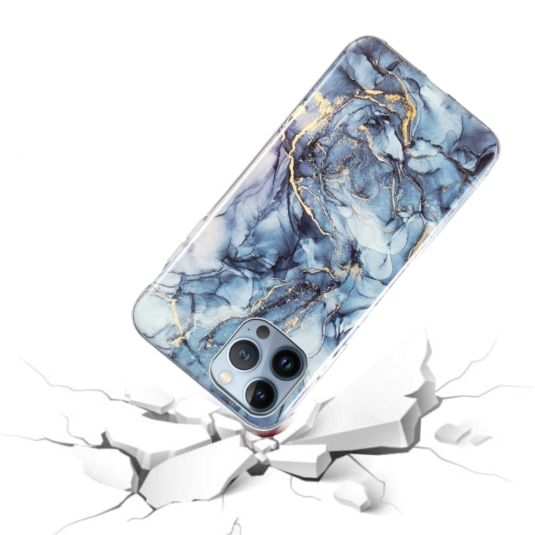 IMD Marble TPU Phone Case For iPhone 15 Pro(Grey)