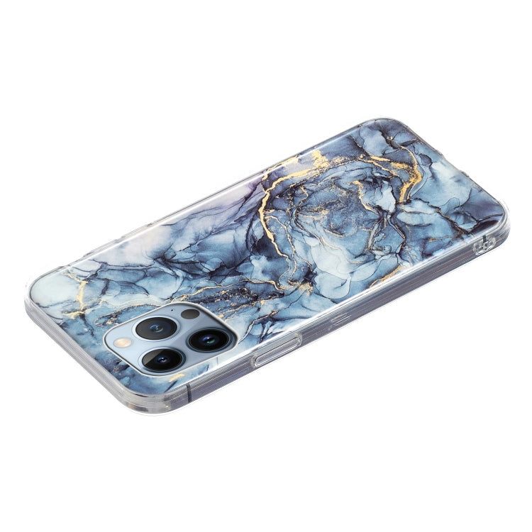 IMD Marble TPU Phone Case For iPhone 15 Pro Max(Grey)