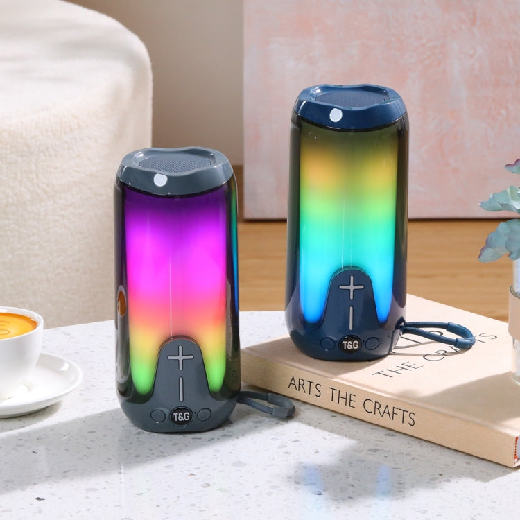 T&G TG651 Portable LED Wireless Bluetooth Speaker Outdoor TWS Subwoofer(Grey)