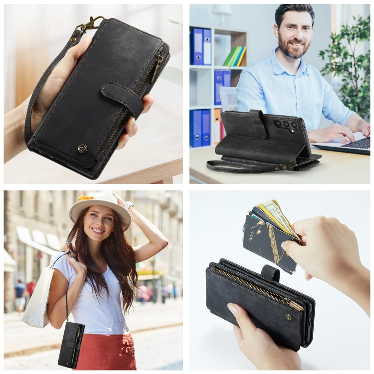 CaseMe C30 Card Slots Zipper Wallet Leather Phone Case, For Samsung Galaxy S24 5G, For Samsung Galaxy S23 FE, For Samsung Galaxy A24 4G, For Samsung Galaxy A23