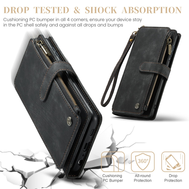 CaseMe C30 Card Slots Zipper Wallet Leather Phone Case, For Samsung Galaxy A25 4G, For Samsung Galaxy A15, For Samsung Galaxy A55 5G, For Samsung Galaxy A35 5G, For Samsung Galaxy S24 Ultra 5G, For Samsung Galaxy S24+ 5G