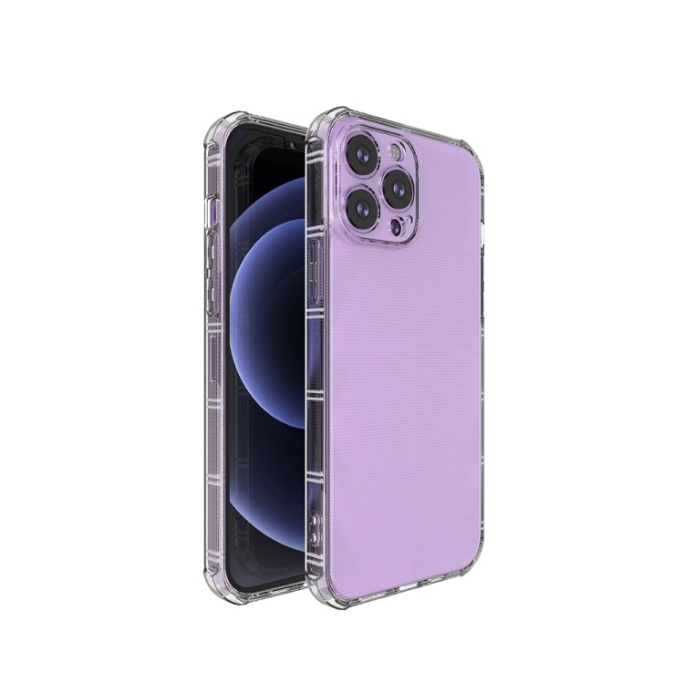 For iPhone 15 Pro Max Straight Side Dual Bone Anti-fall TPU Phone Case(Transparent)