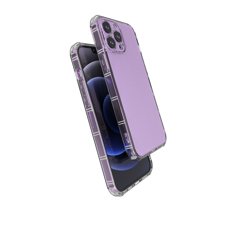 For iPhone 15 Pro Max Straight Side Dual Bone Anti-fall TPU Phone Case(Transparent)