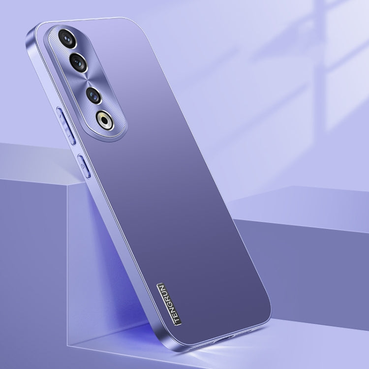For Honor 90 Pro Streamer Series Micro Frosted Metal Paint PC Phone Case(Dark Purple)