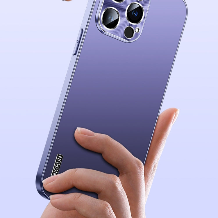 For iPhone 14 Plus Streamer Series Micro Frosted Metal Paint PC Phone Case(Sierra Blue)