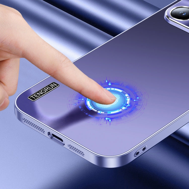 For iPhone 14 Plus Streamer Series Micro Frosted Metal Paint PC Phone Case(Sierra Blue)