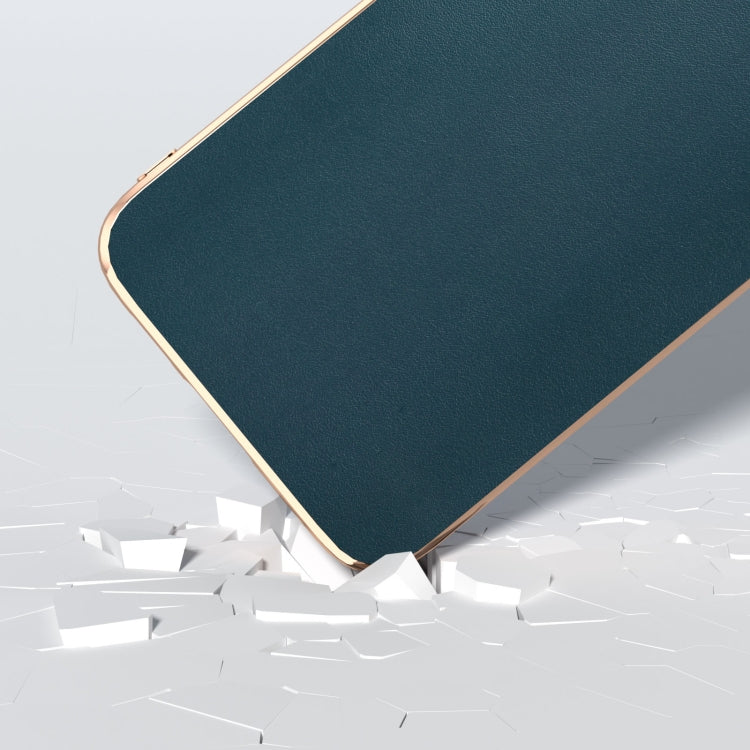 For Samsung Galaxy S23 FE 5G Genuine Leather Xiaoya Series Nano Plating Phone Case(Dark Green)