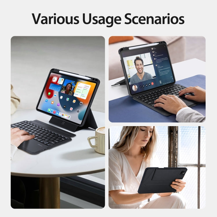 For iPad Air 11 2024 / 4&5 / iPad Pro 11 2022 DUX DUCIS DK Series Magnetic Wireless Bluetooth Keyboard Tablet Case(Black)