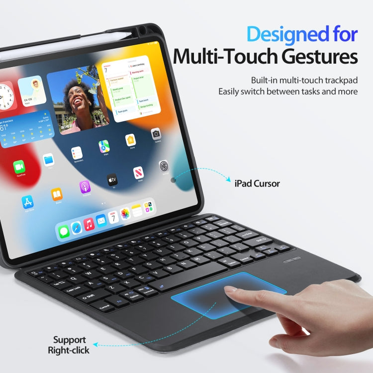 For iPad Air 11 2024 / 4&5 / iPad Pro 11 2022 DUX DUCIS DK Series Magnetic Wireless Bluetooth Keyboard Tablet Case(Black)