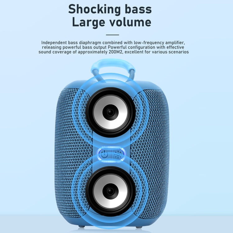 T&G TG-658 Outdoor USB High Power 8W Heavy Bass Wireless Bluetooth Speaker(Blue)