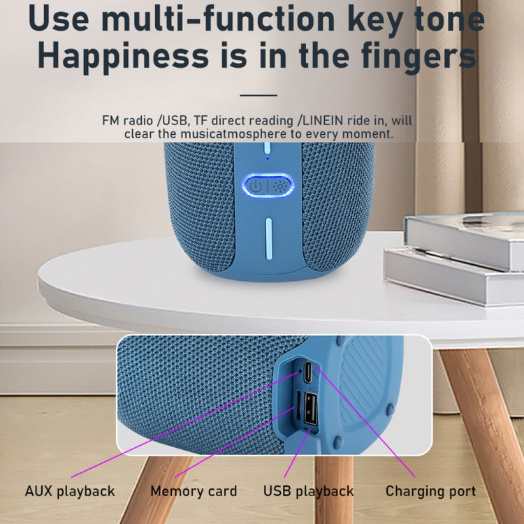 T&G TG-658 Outdoor USB High Power 8W Heavy Bass Wireless Bluetooth Speaker(Blue)