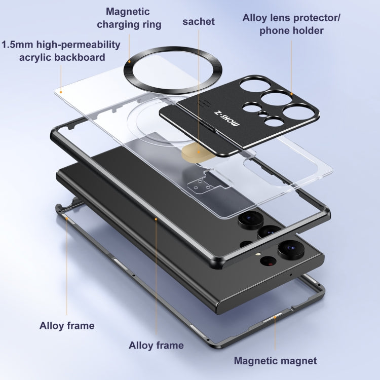 Aromatherapy Holder Single-sided MagSafe Magnetic Phone Case, For Samsung Galaxy S26 Ultra 5G, For Samsung Galaxy S25 Ultra 5G, For Samsung Galaxy S24 Ultra 5G, For Samsung Galaxy S23 Ultra 5G