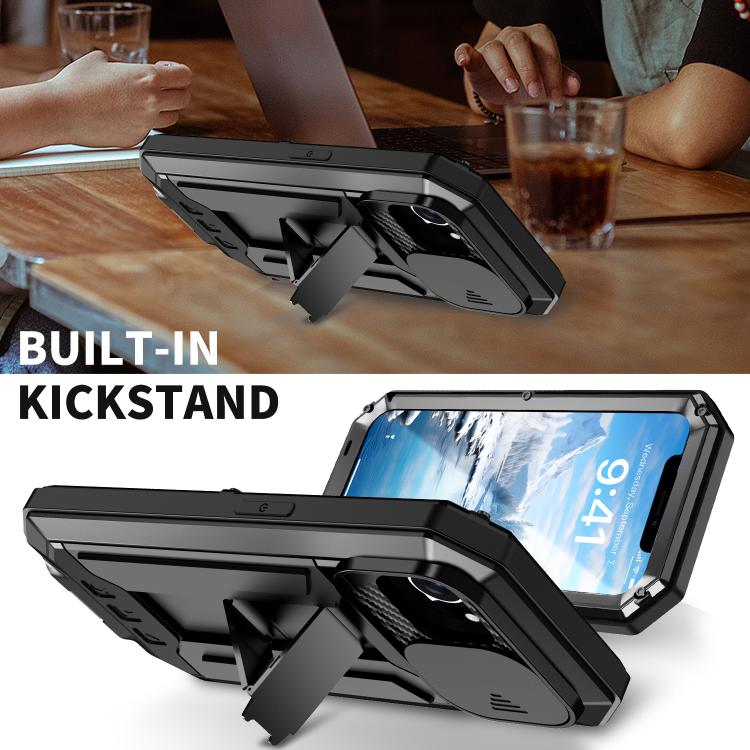 R-JUST Sliding Camera IP54 Life Waterproof Holder Phone Case, For iPhone 17e / 16e, For iPhone 17 Pro Max, For iPhone 17 Pro, For iPhone 17, For iPhone Air, For iPhone 16 Pro Max