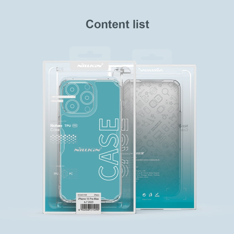 For iPhone 15 Pro Max NILLKIN Ultra Clear PC + TPU Phone Case(Transparent)