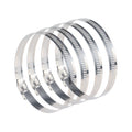 4 PCS Stainless Steel Hose Clamps Pipe Clip Fuel Line Clip, Size: 91-114mm, 4 PCS Size: 91-114mm