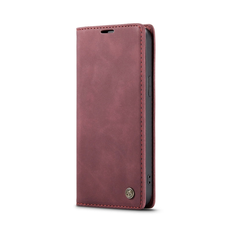 For iPhone 15 CaseMe 013 Multifunctional Horizontal Flip Leather Phone Case(Wine Red)