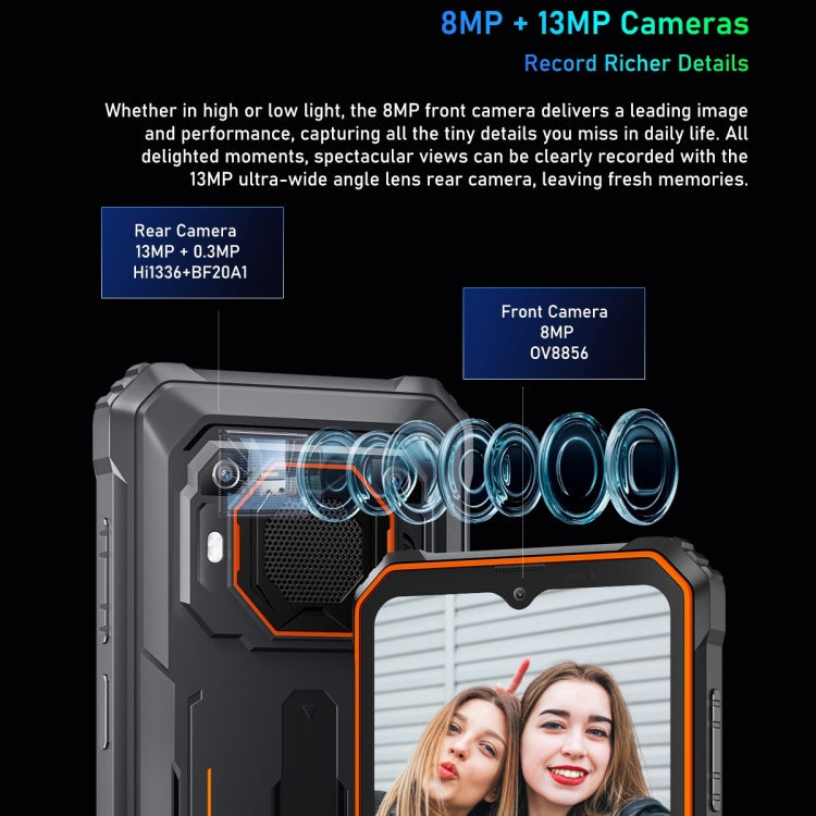Blackview BV6200 Pro, 6GB+128GB, IP68/IP69K/MIL-STD-810H, 6.56 inch Android 13 MediaTek Helio P35 Octa Core, Network: 4G, OTG, NFC(Black)