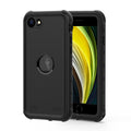 For iPhone SE 2022 / SE 2020 RedPepper Shockproof Waterproof Solid Color PC + TPU Protective Case(Black)
