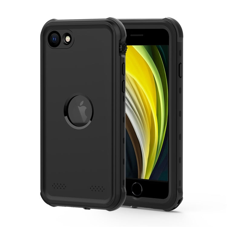 For iPhone SE 2022 / SE 2020 RedPepper Shockproof Waterproof Solid Color PC + TPU Protective Case(Black)