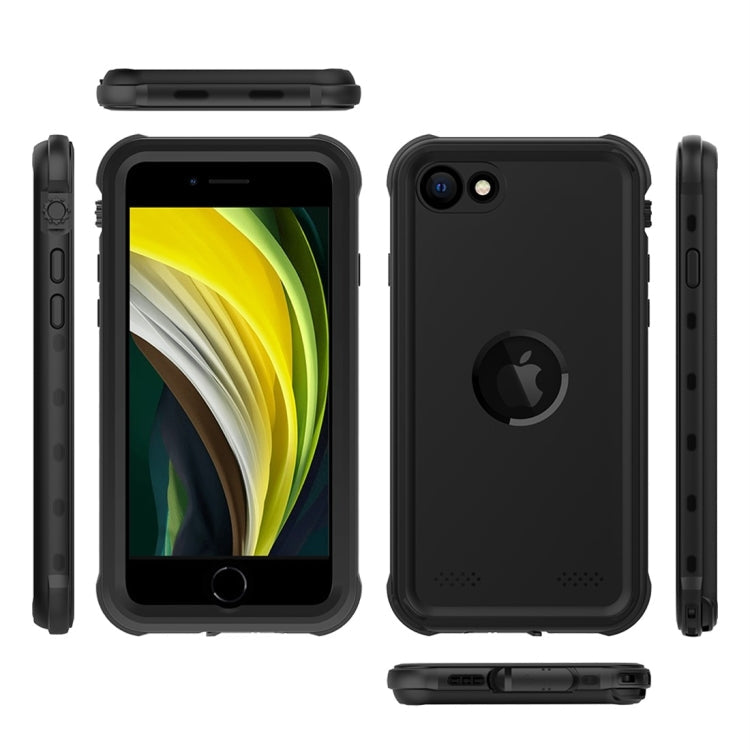 For iPhone SE 2022 / SE 2020 RedPepper Shockproof Waterproof Solid Color PC + TPU Protective Case(Black)