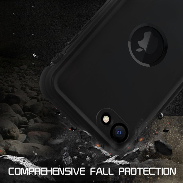 For iPhone SE 2022 / SE 2020 RedPepper Shockproof Waterproof Solid Color PC + TPU Protective Case(Black)