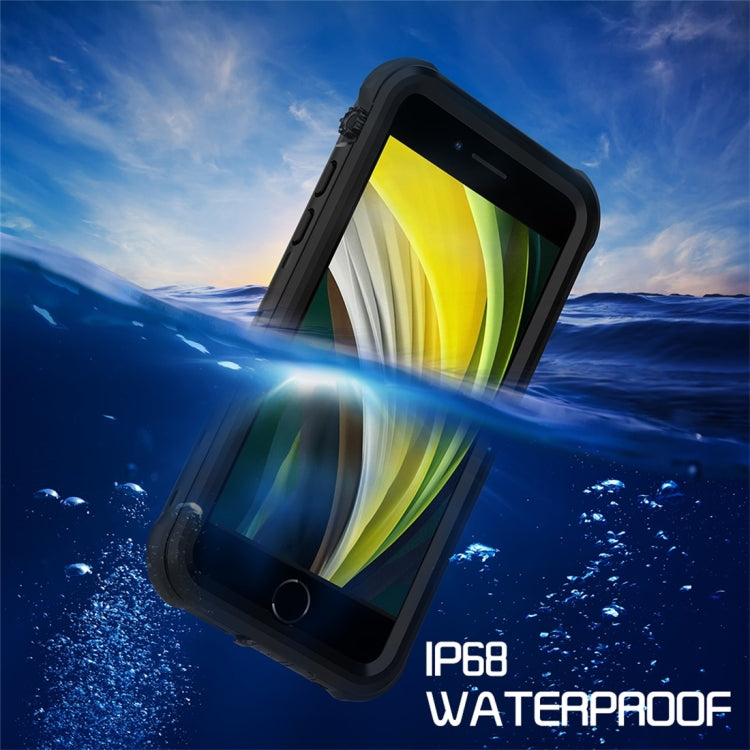 For iPhone SE 2022 / SE 2020 RedPepper Shockproof Waterproof Solid Color PC + TPU Protective Case(Black)