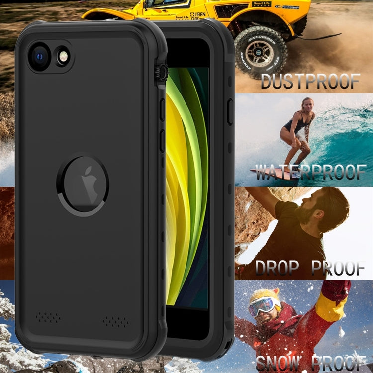 For iPhone SE 2022 / SE 2020 RedPepper Shockproof Waterproof Solid Color PC + TPU Protective Case(Black)