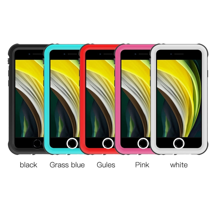For iPhone SE 2022 / SE 2020 RedPepper Shockproof Waterproof Solid Color PC + TPU Protective Case(Black)