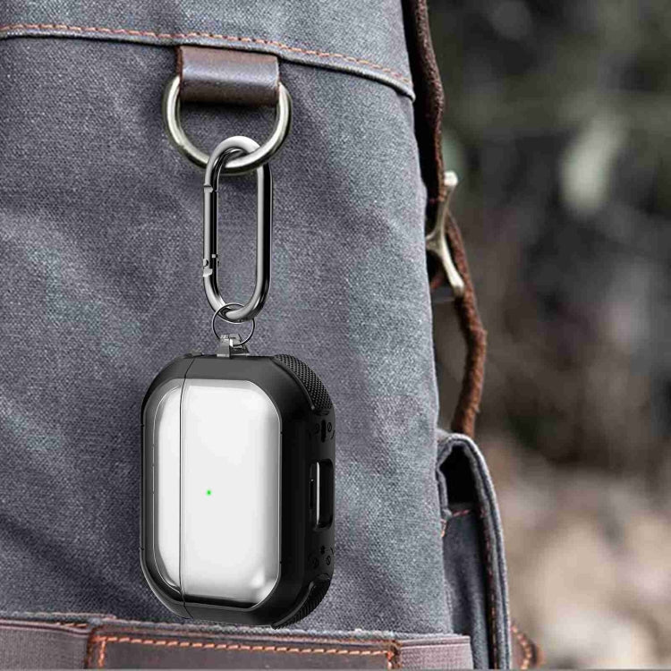 For AirPods Pro Thunder Transparent Armor Wireless Earphones Protective Case(Green)