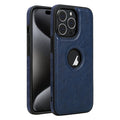 For iPhone 15 Pro Leather Texture Stitching Phone Case(Blue)